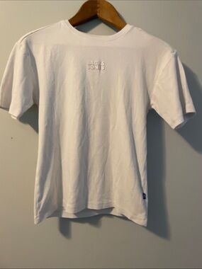 Jack & Jones White Crewneck Short-Sleeve Tee with Subtle Logo
